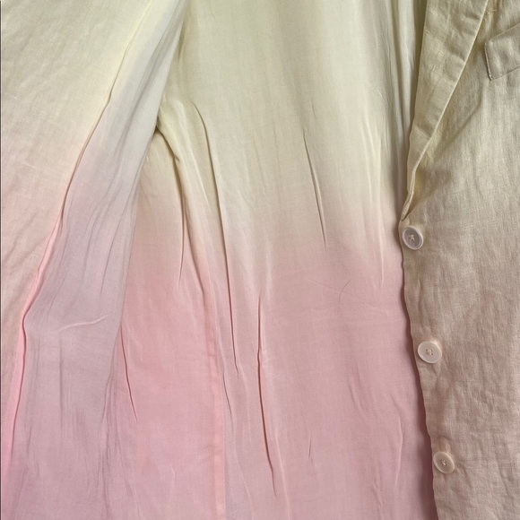 NICOLE MILLER Collection NWOT Oversized Linen Dip Dye Blazer Lined, Size S/M - Picture 4 of 11